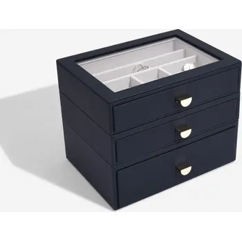 Šperkovnice STACKERS šperkovnice Classic Pebble Navy se zásuvkami 75890