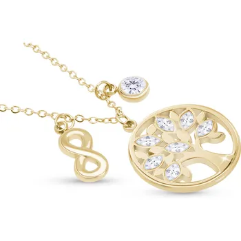 Řetízek biju Řetízek z chirurgické oceli, pozlacený 14k - strom života a nekonečno 3001700