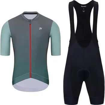 cyklistický dres HOLOKOLO Cyklistický krátký dres a krátké kalhoty - INFINITY - černá/šedá