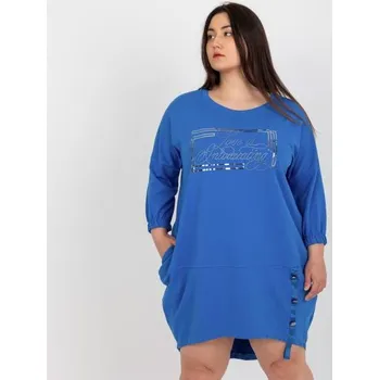 Dámská tunika Dámské šaty plus size MILLIE tmavě modré