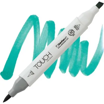 Lihová fixa TOUCH oboustranná Brush & Chisel, BG57 Turquoise green light