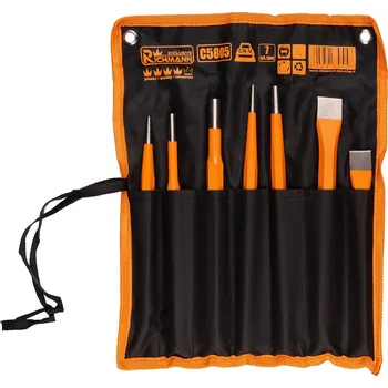 Klíč RICHMANN Sada sekáčů a důlčiků 7 dílů | textilní obal