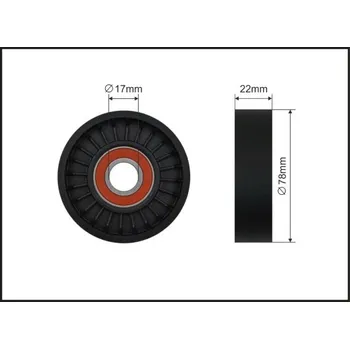 Napínací kladka, žebrovaný klínový řemen Caffaro 213-87