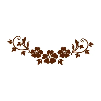 Samolepící dekorace Květina dekor 045 levá ibišky (15 - hnědá) SAMOLEPKA NA AUTO, NÁLEPKA, FÓLIE, POLEP, TUNING, VLASTNÍ TEXT, TISK, AUTOSAMOLEPKY.cz, POLEPY, OBRÁZEK, LOGO, 3D STICKERS