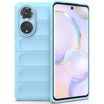 Pouzdro na mobilní telefon Protiskluzový silikonový ochranný kryt pro Honor 50 5G - světle modrý