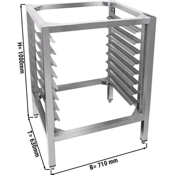 Příprava pizzy G.Gastro Podstavec pro kombinovaný konvektomat + držák plechu pro 8xGN