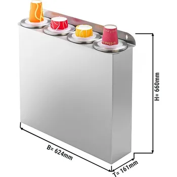 Vinotéka G.Gastro Sada čtverný plastových zásobníků na kelímky