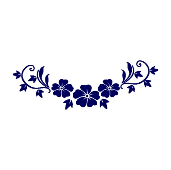 Samolepící dekorace SAMOLEPKA Květina dekor 045 pravá ibišky (23 - tmavě modrá) NA AUTO, NÁLEPKA, FÓLIE, POLEP, TUNING, VLASTNÍ TEXT, TISK, AUTOSAMOLEPKY.cz, POLEPY, OBRÁZEK, LOGO, SAMOLEPKY