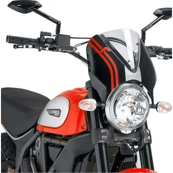 Plexi štít PUIG RETROVISION 7652W matná černá průhledný