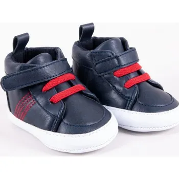 Capáčky Kojenecké boty/capáčky prošívané Boy, na suchý zip YO ! - granátové, Velikost koj. oblečení 56-68 (0-6 m)