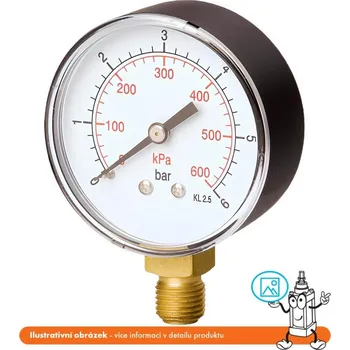 Barometr Pneumatics & Hydraulics Manometr stranový -1/15 bar - 63 mm - M12*1,5