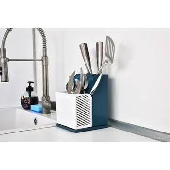 Odkapávač na nádobí Stojan a odkapávač na kuchyňské náčiní, nože a příbory
