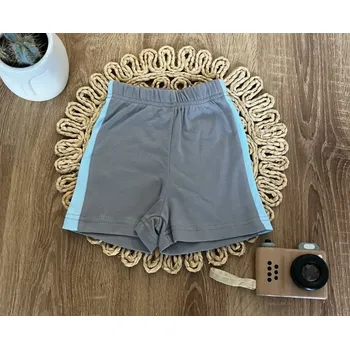 Bavlněné kraťasy Mamatti, Dino park - šedé, Velikost koj. oblečení 80 (9-12m)