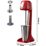 G.Gastro Mixér na mléčné koktejly & nápoje ROBAND (nová generace) - červený