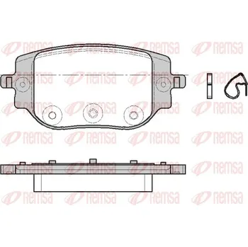 Brzdová destička Sada brzdových destiček, kotoučová brzda REMSA 1965.00