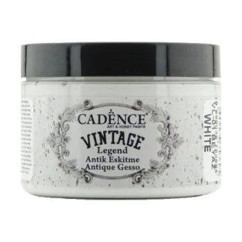 Speciální výtvarná barva Kamínková barva Cadence Vintage Legend Antique gesso 150ml-white bílá -