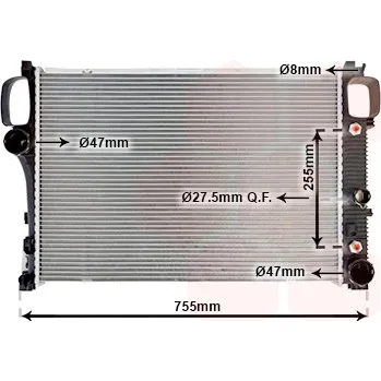 Chladič motoru Chladič, chlazení motoru VAN WEZEL 30002447