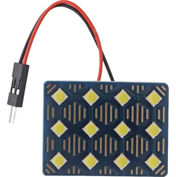 Autožárovka LED Panel 12x 3030 SMD, 32x24mm, T10, SUFIT - Bílý 12 V AC/DC