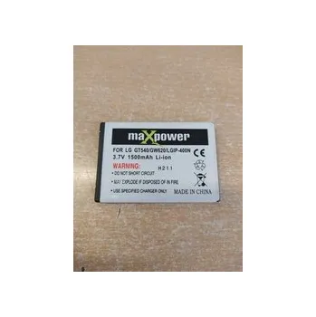 Baterie pro mobilní telefon MaxPower baterie pro LG GT540/GW620/LGIP-400N Li-Ion 1500 mAh; 3.7V