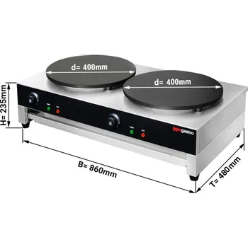 Vaflovač G.Gastro Palačinkovač 40 cm - se 2 plotýnkami | Palačinkovač | Plotýnka na Crepes | Crepiere