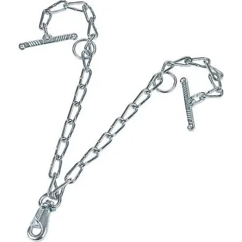 Fixační řetěz pro krční řemen pro skot - dvojitý s karabinou 70 cm