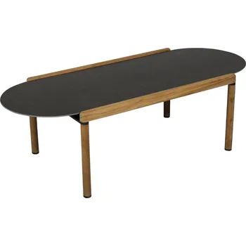 Zahradní stůl Antracitový keramický zahradní konferenční stolek No.107 Mindo 126 x 53 cm