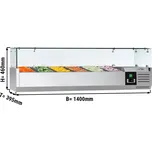 G.Gastro Chladicí vitrína PREMIUM - 1,4 x 0,4 m - pro 6x 1/3 N-nádobu