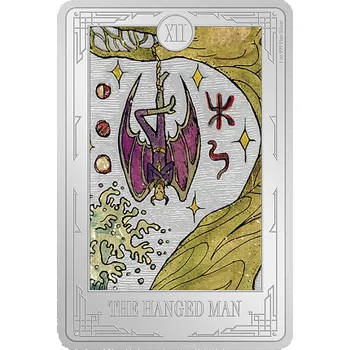 Stříbrná mince The Hanged Man (Viselec) 1 Oz 2023 (Tarotové karty) Color PROOF - (13.)