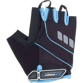Cyklistické rukavice Rukavice PRO-T Plus Riva - černá-modrá světlá, XXS