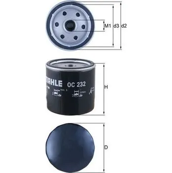 Filtr do auta Olejový filtr MAHLE OC 232