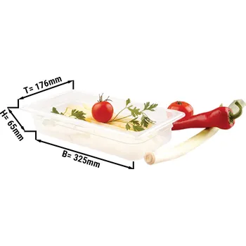 Dóza na potraviny G.Gastro Polypropylenová GN nádoba 1/3 - mléčná - hloubka 65 mm