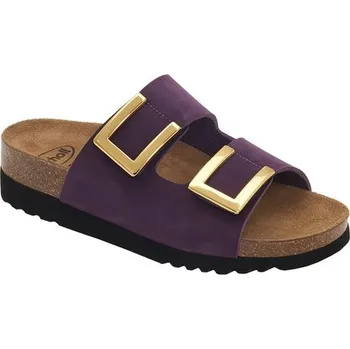 Dámská zdravotní obuv Scholl MONTEREY 2 STRAPS - purpurové dámské zdravotní pantofle