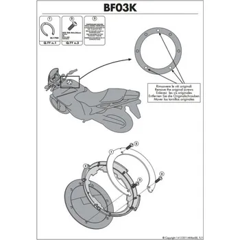 Zavazadlo na motocykl KAPPA držák brašen na nádrž HONDA (KAPPA držák brašen na nádrž HONDA)