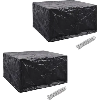 Krycí plachta Plachta na zahradní nábytek 2 ks 90 g/m2 černá