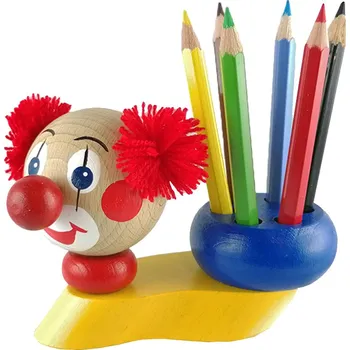 Dřevěná hračka Klaun - stojánek na tužky