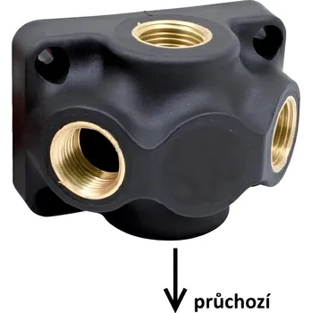 Vodovodní potrubí TECTITE Průchozí krabice pro rozvod vzduchu 2 x G3/4" - 2xG1/2"