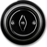 Decento® spínač č.7 křížový otočný 3560K-C07345 N černý porcelánový ABB