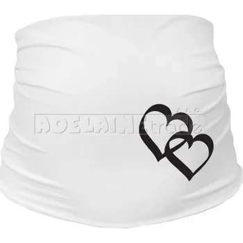 Těhotenské spodní prádlo Těhotenský pás se srdíčky, vel. S/M - bílý, Be MaaMaa, Velikosti těh. moda S/M