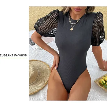 Dámské plavky Dámské jednodílné plavky s balónovými rukávy Velikost: L