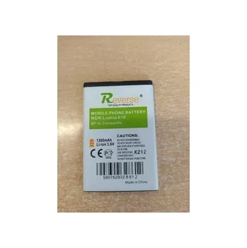 Baterie pro mobilní telefon Reverse baterie BP-3L pro Lumia 610 Li-Ion 1300 mAh; 3.6V