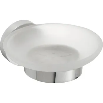 X-ROUND mýdlenka, mléčné sklo, chrom XR803