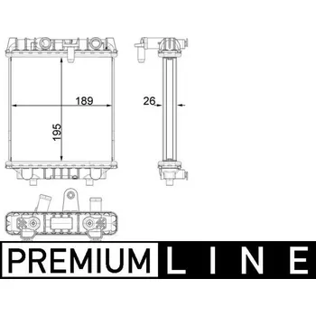 Auto-moto Chladič, chlazení motoru MAHLE CR 1966 000P