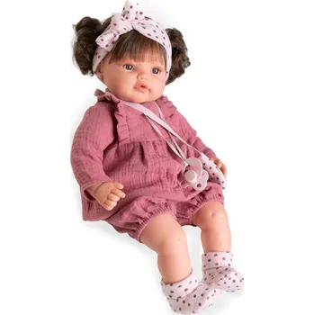 Panenka Realistické miminko - holčička- Beni s kabelkou od Antonio Juan (Beni lagrimitas con bolso de paseo)