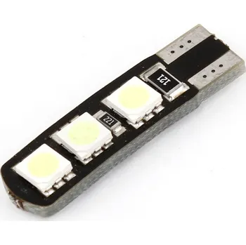 Autožárovka PCB patice T10, W5W 6x 5050 SMD - Růžová