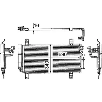 Výparník klimatizace Kondenzátor, klimatizace MAHLE AC 714 000S