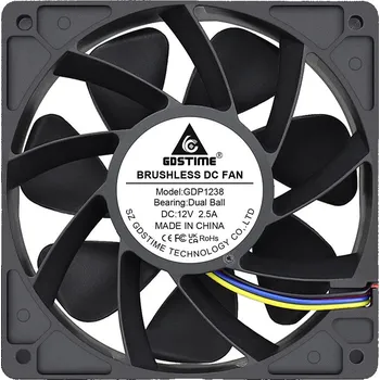 PC ventilátor Ventilátor 120x120x38mm, 12V DC, XH2.54 - 4pin