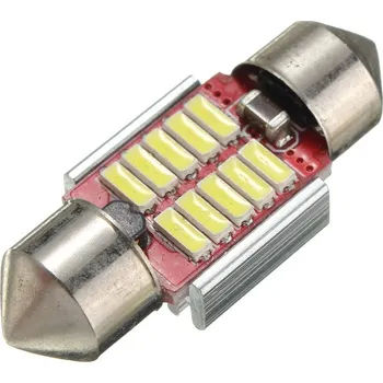 Autožárovka LED 10x 4014 SMD SUFIT Hliníkové chlazení, CANBUS - 31mm, Bílá