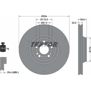 Brzdový kotouč Brzdový kotouč TEXTAR 92306005