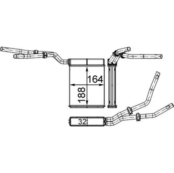 Výměník tepla, vnitřní vytápění MAHLE AH 199 000S