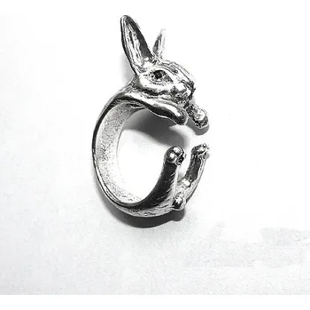 Prsten Stříbrný prsten králík - DN110 (Stříbrný králík prsten)